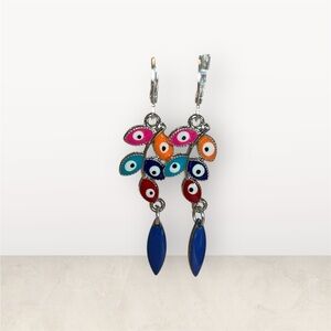BOUTIQUE Colorful Evil Eye Dangle Earrings